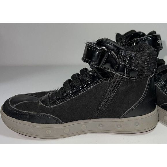 Geox JR Skylin Girl Sequin Happy Heart Sneakers Size 12 - Picture 5 of 7